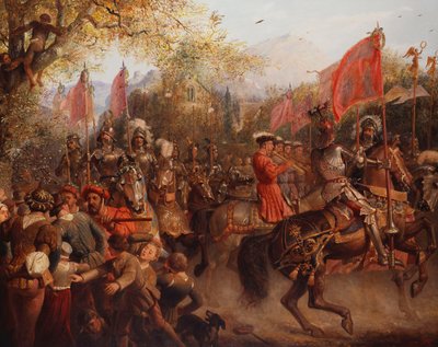 ¡Salve! Aquí viene el héroe conquistador, 1893 de Edward Henry Corbould