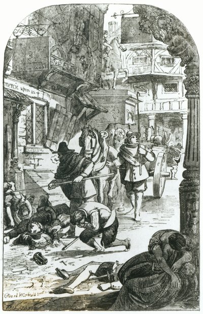 La Gran Plaga de Londres en 1665 de Edward Henry Corbould
