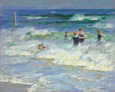 Jugando en las olas de Edward Henry Potthast