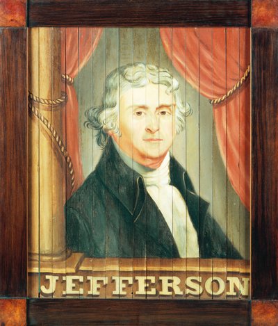 Un importante letrero de taberna que representa a Thomas Jefferson y James Madison de Edward Hicks