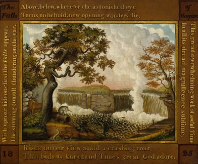Las Cataratas del Niágara, c.1825 de Edward Hicks