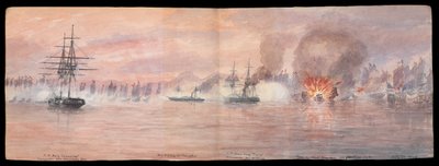 Diario Privado Ilustrado del Dr. E H Cree, Volumen XII 1849, desplegable frente a la página 73-74, 