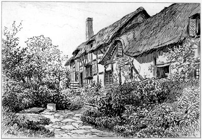 Cabaña de Anne Hathaway en Shottery, Stratford-upon-Avon, Warwickshire, 1885 de Edward Hull