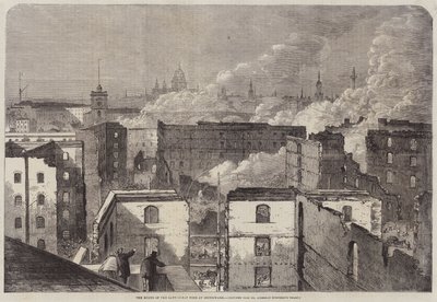 Las ruinas del gran incendio en Southwark de Edward Hull