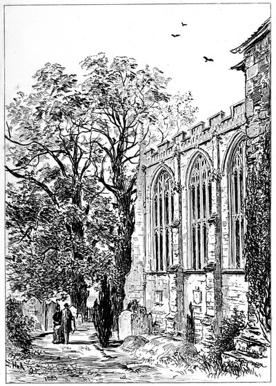 El presbiterio de la iglesia de Stratford, Stratford-upon-Avon, Warwickshire, 1885 de Edward Hull