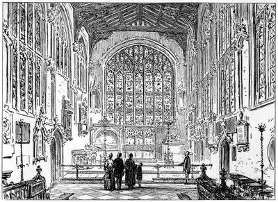 El presbiterio de la iglesia de Stratford, Stratford-upon-Avon, Warwickshire, 1885 de Edward Hull