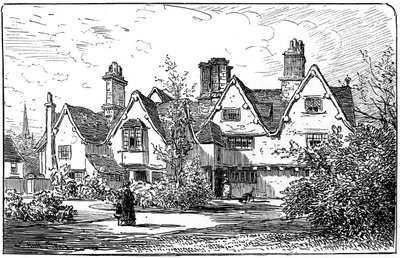 La casa del Dr. John Hall, Stratford-upon-Avon, Warwickshire, 1885 de Edward Hull