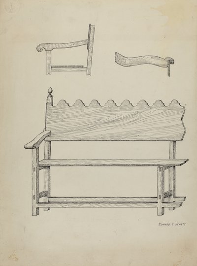 Cama de misión de Edward Jewett