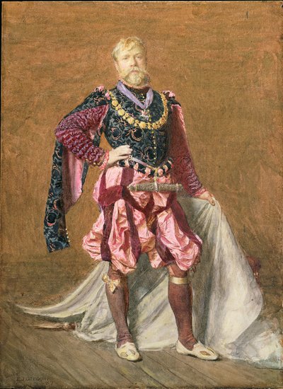 Autorretrato del artista con vestido isabelino, 1887 de Edward John Gregory