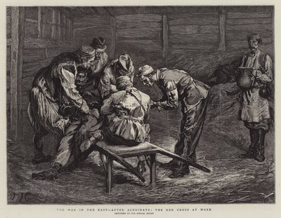 La guerra en el Este, después de Alexinatz, la Cruz Roja en acción de Edward John Gregory