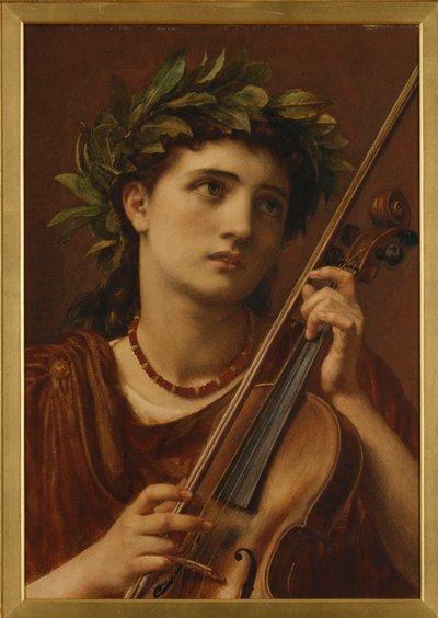 Música, Doncella Celestial, 1889 de Edward John Poynter