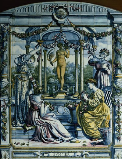 Verano, de una serie de paneles de azulejos para la Cocina Holandesa de Edward John Poynter