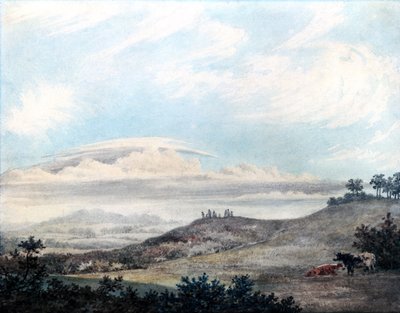Paisaje rural con estudios posteriores de nubes por Luke Howard (1772-1864) c.1808-11 de Edward Kennion