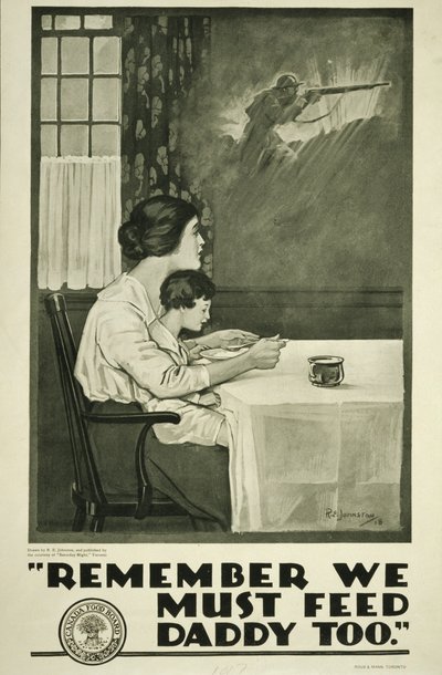 Recuerda que también debemos alimentar a papá, Canada Food Board de Edward Killingworth Johnson