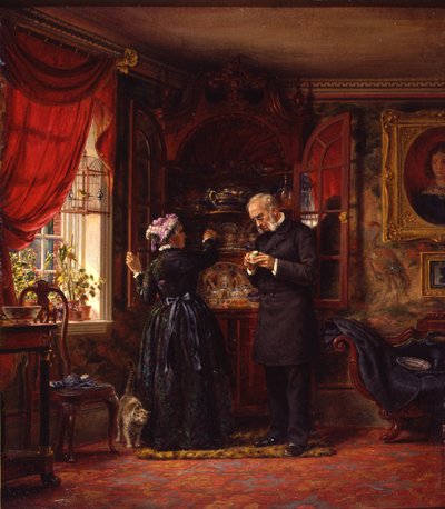 Un amante de la porcelana antigua, 1880 de Edward Lamson Henry