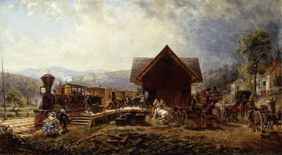 El tren de las 9:45 A.M., Stratford, Connecticut, 1864 de Edward Lamson Henry