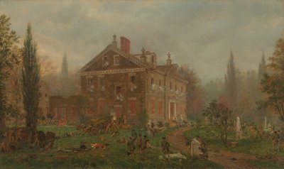 El ataque a la casa de Chew durante la batalla de Germantown, 1777 de Edward Lamson Henry