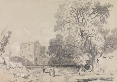 Una casa torre en ruinas de Edward Lear