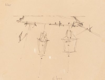 Un barco de vela (verso) de Edward Lear