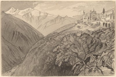 Un pueblo en una colina (Santuario de Lampedusa) de Edward Lear