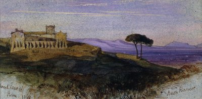 Una vista en la Campiña Romana de Edward Lear