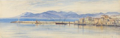 Vista del puerto de Cannes de Edward Lear