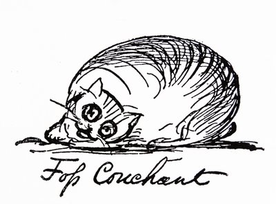 Un personaje felino (dibujo) de Edward Lear