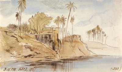 Entre Ibreem y Wady Halfeh, 15h15, 2 de febrero de 1867 (330) de Edward Lear
