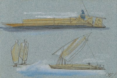 Barcos en el Nilo de Edward Lear