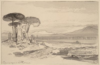 Campiña de Roma de Edward Lear