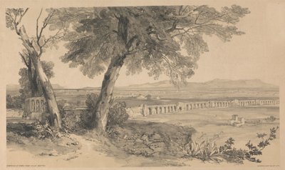 Campagna de Roma vista desde Villa Mattei, de «Vistas de Roma y sus alrededores», 1841 de Edward Lear