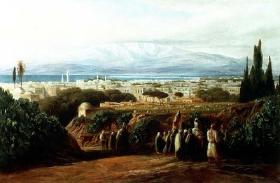 Ciudad con cementerio de Edward Lear