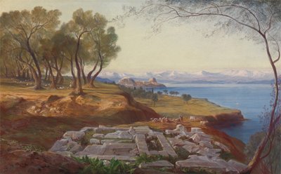 Corfú desde Ascensión, ca. 1860 de Edward Lear