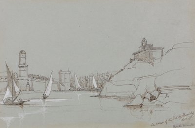 Entrada al puerto de Marsella de Edward Lear