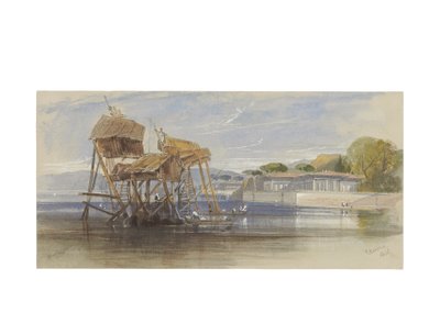 Casas de pescadores en el Bósforo, 1848 de Edward Lear