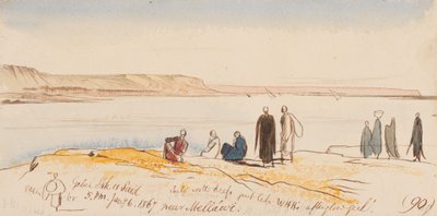 Gebel Shk. es Said, cerca de Mellawi; 17:00 h, 6 de enero de 1867 (90) de Edward Lear
