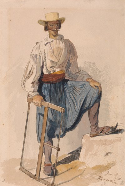 Leñador griego, 13 de junio /56 de Edward Lear