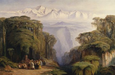 Kangchenjun desde Darjeeling, India, 1879 de Edward Lear