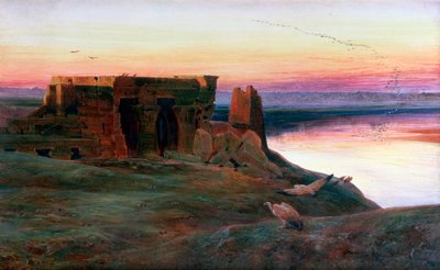 Templo de Kom Ombo, Egipto, 1856 de Edward Lear