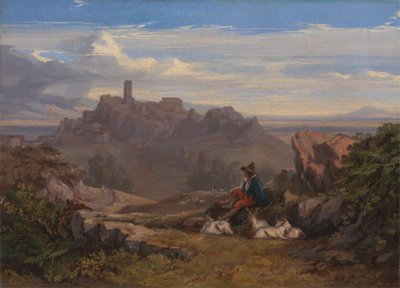 Paisaje con cabrero de Edward Lear