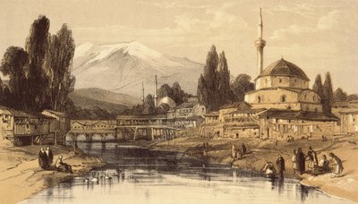 Monastir, de Diarios de un pintor de paisajes en Albania y Grecia, publicado en 1851 de Edward Lear