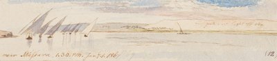 Cerca de Massara; 13:30 h, 1 de enero de 1867 (12) de Edward Lear
