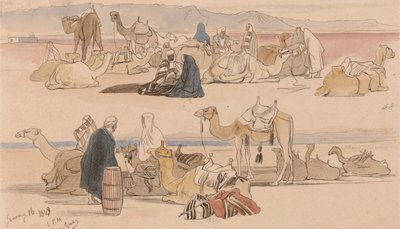 Cerca de Suez, 13 horas, 16 de enero de 1849 (48) de Edward Lear