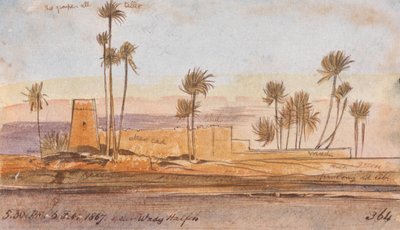 Cerca de Wady Halfeh de Edward Lear