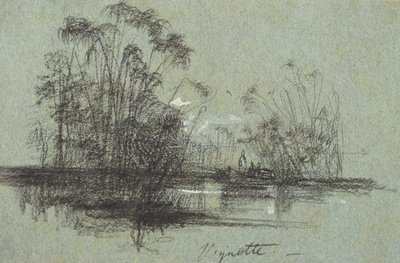 Papiro en el Anapus, de Vistas de Sicilia de Edward Lear