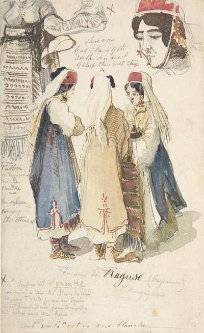 Mujeres campesinas de Ragusa de Edward Lear