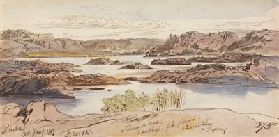 Philae, 17:20 h, 30 de enero de 1867 (275) de Edward Lear