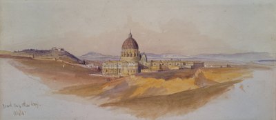 San Pedro de Roma Visto Desde la Villa Dorta Pamphili de Edward Lear