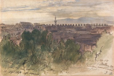 Salónica, desde la ventana de mi habitación, 11 de septiembre de 1848, tras la puesta de sol de Edward Lear