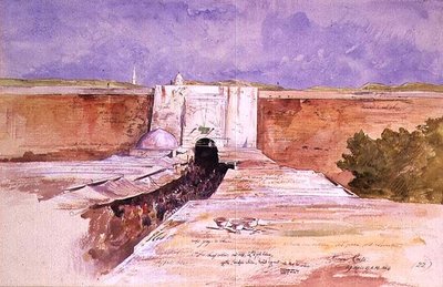 El bazar Kanea, Creta de Edward Lear
